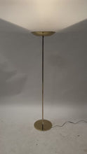 Load and play video in Gallery viewer, Mid-Century Modern Hollywood Regency "Uplighter" Freestanding Floor Lamp in Brass &amp; Lucite by Fredrick Ramond, USA, c. 1986
