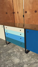Load and play video in Gallery viewer, Restored Mid-Century Modern Sled-Based Credenza a Fusion of Inspiration After George Nelson and Finn Juhl, USA, c. 1960s
