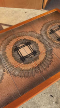 Load and play video in Gallery viewer, Set of Two Danish Modern Coffee Table w/ Matching Side Table in Teak w/ Ceramic Tile Mosaic Inlay by Johannes Andersen, Denmark, c. 1970's
