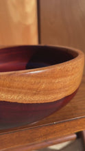 Load and play video in Gallery viewer, Mid-Century Organic Modern Wood-Turned Hand-Crafted Serving Bowl in Solid Mahogany, c. 1970s

