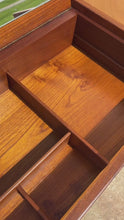 Load and play video in Gallery viewer, Restored Danish Mid-Century Modern Vanity Dresser in Teak by Nils Jonson for Tørring Møbelfabrik, Denmark, c. 1960s
