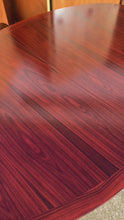Load and play video in Gallery viewer, Mid-Century Danish Modern Dining Table w/ Pedestal Base in Rosewood by Skovby Møbelfabrik, Denmark, c. 1970s
