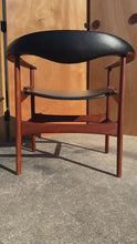 Load and play video in Gallery viewer, RARE Mid-Century Danish Modern Model 171 Armchair in Stunning Original Condition by Arne Hovmand-Olsen for Jutex, Denmark, c. 1950's
