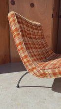 Load and play video in Gallery viewer, Mid-Century Modern Early Scoop Chair in Original Woolen Plaid Fabric by Milo Baughman for Thayer Coggin, USA, c. 1950s
