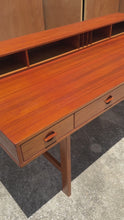 Load and play video in Gallery viewer, Danish Mid-Century Modern Flip-Top Executive Desk in Teak by Peter Løvig Nielsen, Denmark, c. 1960s
