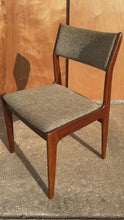 Load and play video in Gallery viewer, Danish Mid-Century Modern Dining / Desk Chair in Solid Teak &amp; Original Oatmeal Fabric by Scandinavia Woodworks Co., c. 1970's
