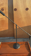Load and play video in Gallery viewer, Rare Mid-Century Industrial Post Modern Articulating UFO Table / Desk Lamp by Robert Sonneman for Kovacs, USA, c. 1990s
