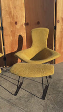 Load and play video in Gallery viewer, Set of Two (2) Authentic Bird Lounge Chairs w/ Matching Ottomans in Bouclé by Harry Bertoia for Knoll, USA, c. 1960's
