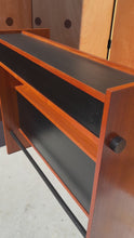 Load and play video in Gallery viewer, Danish Mid-Century Modern Minimalist Two-Tone Dry Bar / Room Divider in Teak, Denmark, c. 1970s
