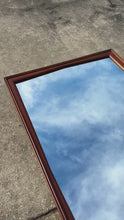 Load and play video in Gallery viewer, Expansive Mid-Century Modern Wall Hanging Mirror in Solid Walnut by Drexel, USA, c. 1960s
