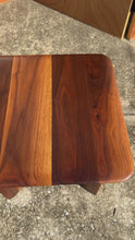 Load and play video in Gallery viewer, Rare Set of Two ( 2 ) Mid-Century Modern Side Tables / End Tables in Walnut by John Keal for Brown Saltman, USA, c. 1960s
