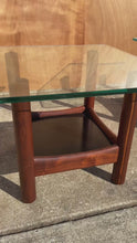 Load and play video in Gallery viewer, Set of Two (2) Tubular Glass-Top End Tables After Adrian Pearsall for Craft Associates, c. 1960s
