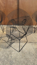 Load and play video in Gallery viewer, Set of Four (4) Mid-Century Modern &quot;Diamond&quot; Chairs by Harry Bertoia for Knoll Ready for Upholstery of Your Choosing, USA, c. 1960s
