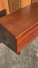 Load and play video in Gallery viewer, Danish Modern Three-Drawer Dresser in Teak by Nils Jonsson for Torring Møbelfabrik Produced by HJN Mobler, Denmark, c. 1960's
