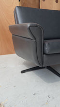 Load and play video in Gallery viewer, Danish Mid-Century Modern Low Profile Four-Seat Sofa in Vinyl Attributed to H.W. Klein for Bramin, Denmark, c. 1960s
