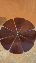 Load and play video in Gallery viewer, Mid-Century Modern &quot;Petal&quot; End or Side Table in Walnut &amp; Steel by Richard Schultz for Knoll International, USA, c. 1960s

