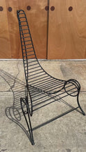 Load and play video in Gallery viewer, Oversized Modernist Wrought Iron Sculptural "Spine Chair" in the Manner of Andre Dubreuil, United States, c. 1980s
