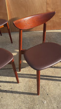 Load and play video in Gallery viewer, Rare Set of Six (6) Danish Mid-Century Modern Model 58 Dining Chairs in Teak by Harry Østergaard for Randers Møbelfabrik, Denmark, c. 1960s
