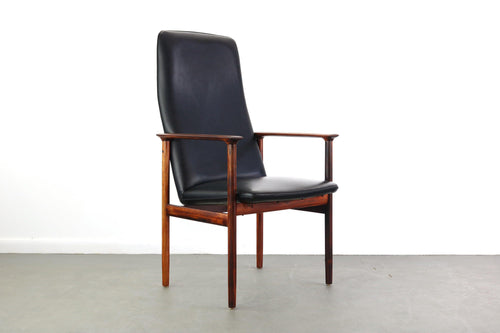 1960s Sven Ivar Dysthe for Dokka Møbler Rosewood Highback Chair, Norway-ABT Modern