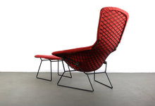 Load image into Gallery viewer, 24 HOUR HOLD - Authentic Bird Lounge Chair by Harry Bertoia for Knoll in Original Red Fabric w/ Ottoman-ABT Modern
