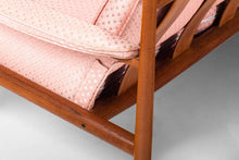 Load image into Gallery viewer, 8 Ft. Long Four Seat Sofa by Grete Jalk for France and Sons in Teak w/ Original Pink Geometric, c. 1960s-ABT Modern

