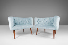 Load image into Gallery viewer, A Set of Two (w) Tufted Barrel Chairs After Milo Baughman for Thayer Coggin on Tapered Legs, c. 1960-ABT Modern
