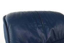 Load image into Gallery viewer, Amazing Condition Vintage Stressless Ekornes Reclining Lounge Chair and Ottoman in Blue-ABT Modern
