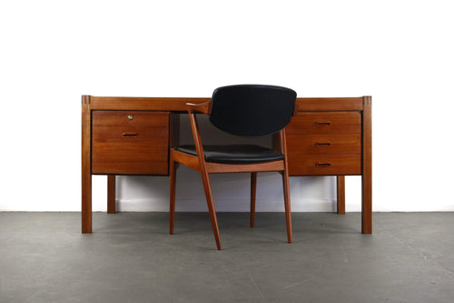 Bent Silberg Mid Century Danish Teak Writing Desk-ABT Modern