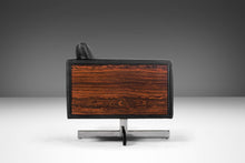 Load image into Gallery viewer, Bespoke Club Chairs with Rosewood Stylized Sides Set on Chrome Bases After Milo Baughman, c. 1960s-ABT Modern
