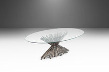 Load image into Gallery viewer, Brutalist Tubular Steel Coffee Table with a Glass Top By Silas Seandel, c. 1970-ABT Modern
