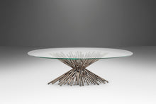 Load image into Gallery viewer, Brutalist Tubular Steel Coffee Table with a Glass Top By Silas Seandel, c. 1970-ABT Modern
