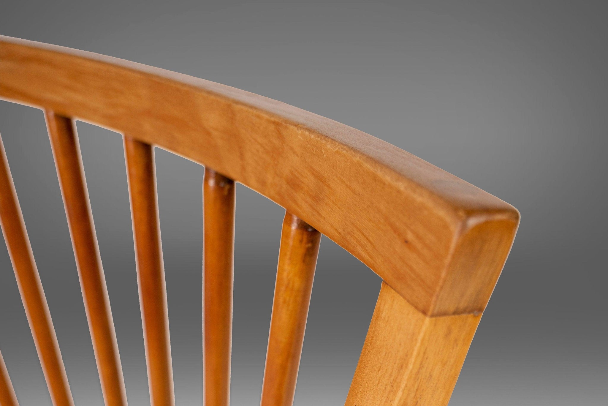 Conant Ball Spindle Desk Chair / Side Chair in Solid Maple, c. 1960s