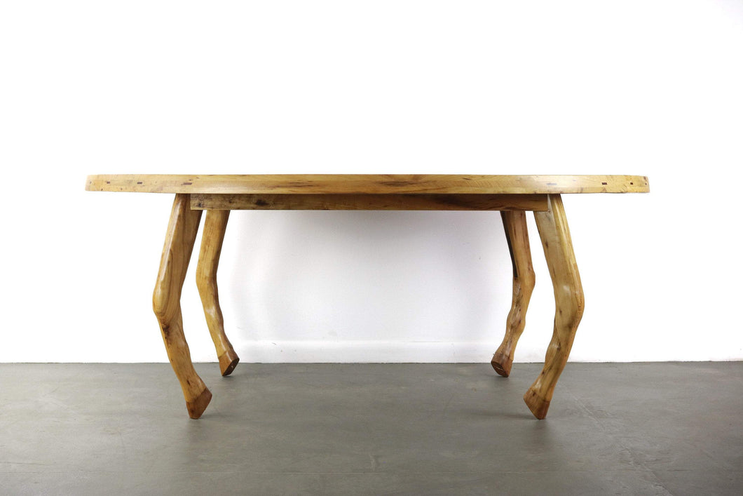 Custom Built Equine Dining Table of Hickory and Rosewood-ABT Modern