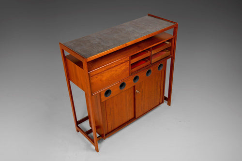 Danish Modern Bar by Knud Bent for Dyrlund in Teak, c. 1960s-ABT Modern
