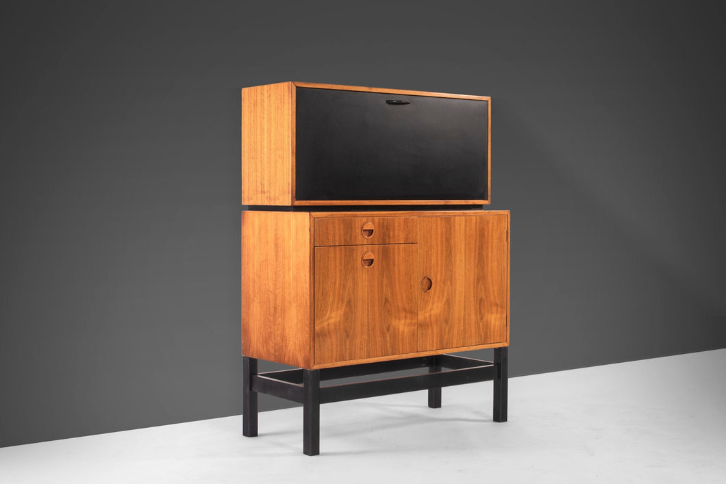 Danish Modern Custom Bar Cabinet / Secretary Desk by H.G. Furniture, 1960s-ABT Modern