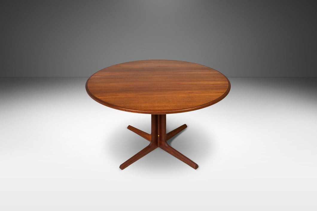 Danish Modern Dining Table in Teak w/ Pedestal Base by Gudme Mobelfabrik, Denmark, c. 1960's-ABT Modern