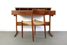 Load image into Gallery viewer, Danish Modern Drafting / Writing Desk In Rich Grained Teak with Pop Up Compartment-ABT Modern
