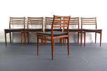 Load image into Gallery viewer, Danish Modern Erling Torvits Dining Chairs in Teak w/ Black Leather Seats - A Set of 6, Denmark-ABT Modern
