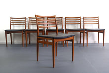 Load image into Gallery viewer, Danish Modern Erling Torvits Dining Chairs in Teak w/ Black Leather Seats - A Set of 6, Denmark-ABT Modern
