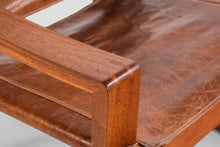 Load image into Gallery viewer, Danish Modern Safari Sling Armchair in Teak &amp; Leather by Borge Jensen for Bernstorffsminde Møbelfabrik, Denmark, c. 1960&#39;s-ABT Modern
