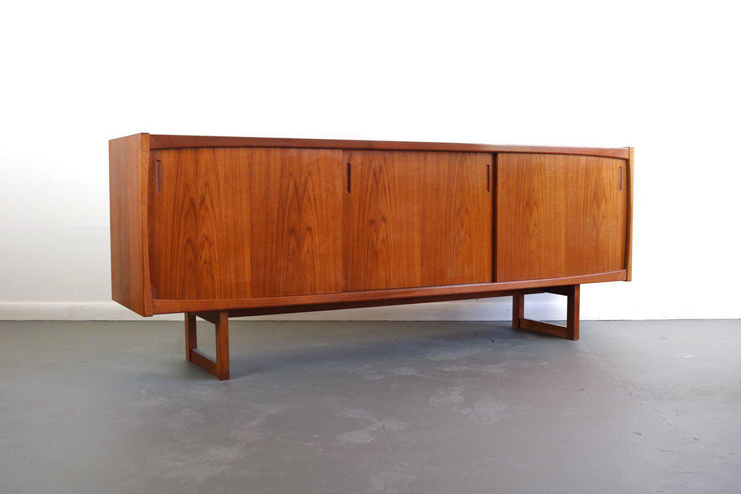 Danish Modern Teak Danish Sled Base Sideboard / Credenza, Denmark-ABT Modern