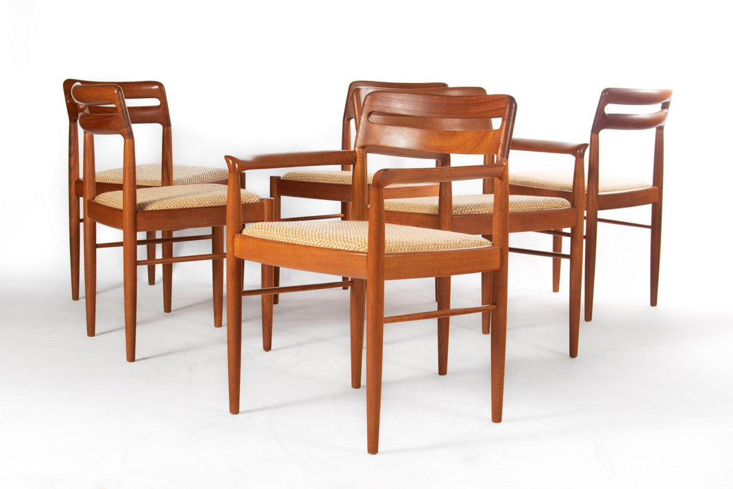 Danish Modern Teak Dining Chairs by Klein for Bramin, Set of 6-ABT Modern