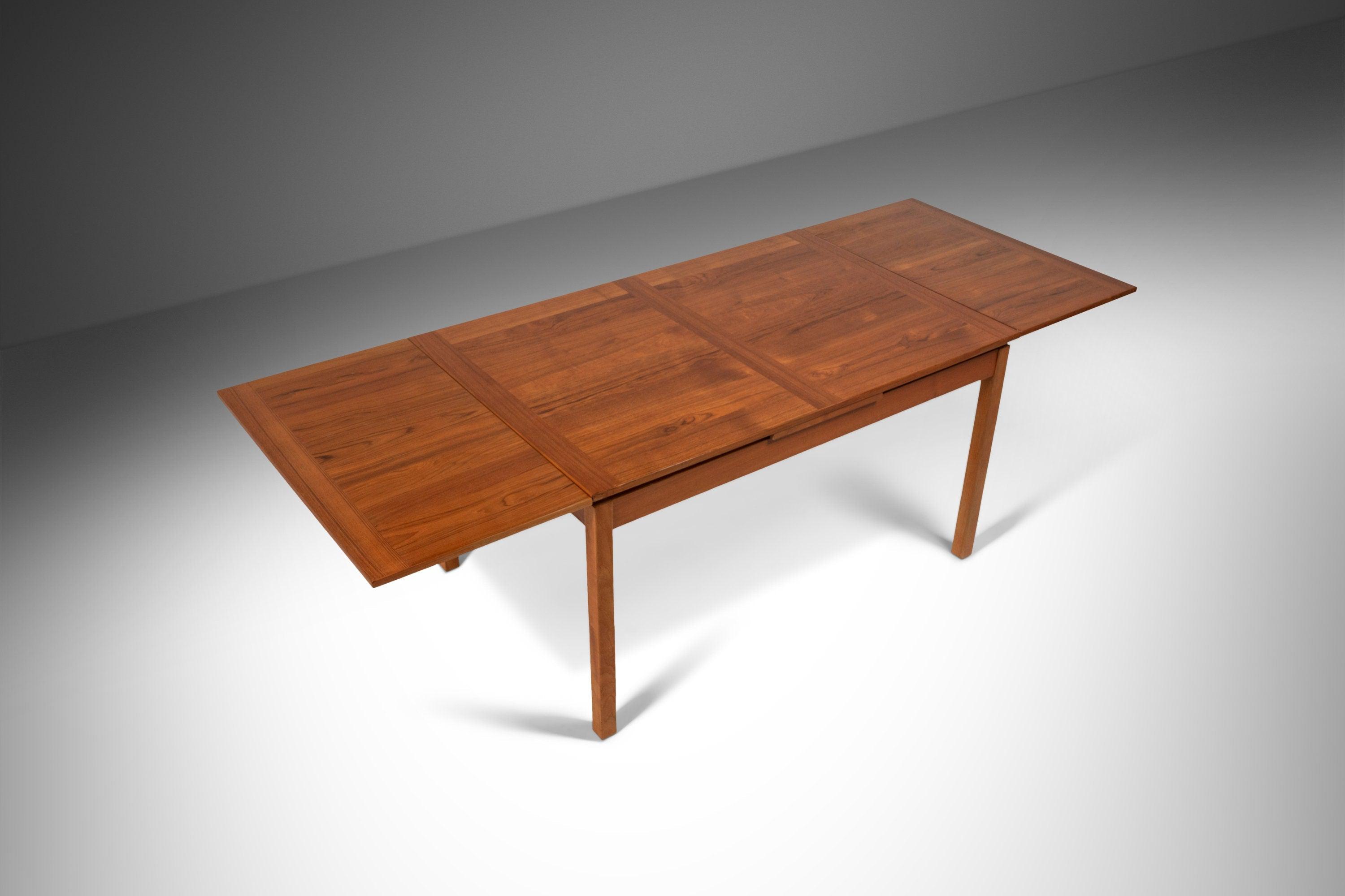 Denmark teak テーブル Danish-Modern-Teak-Extension-