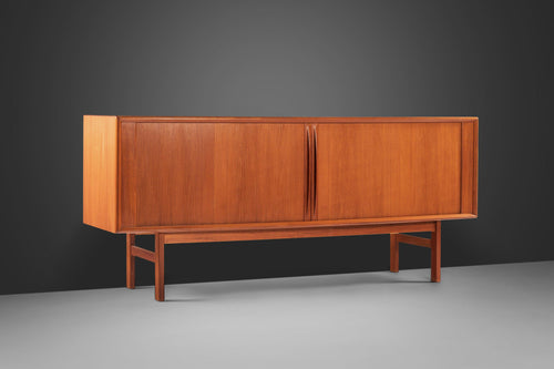 Danish Tambour Door Credenza in Teak by Bernhard Pedersen & Son for Pedersen & Son, Denmark, c. 1960's-ABT Modern