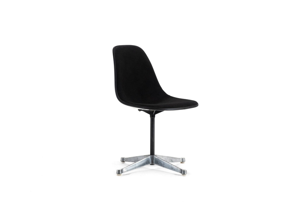 Early Herman Miller Swivel Side / Desk Chair in Original Black Wool Blend-ABT Modern