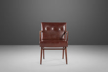 Load image into Gallery viewer, Early Jens Risom Model 108 Arm Chair for Risom Designs in Walnut and Original Naugahyde, c. 1950s-ABT Modern

