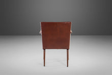 Load image into Gallery viewer, Early Jens Risom Model 108 Arm Chair for Risom Designs in Walnut and Original Naugahyde, c. 1950s-ABT Modern
