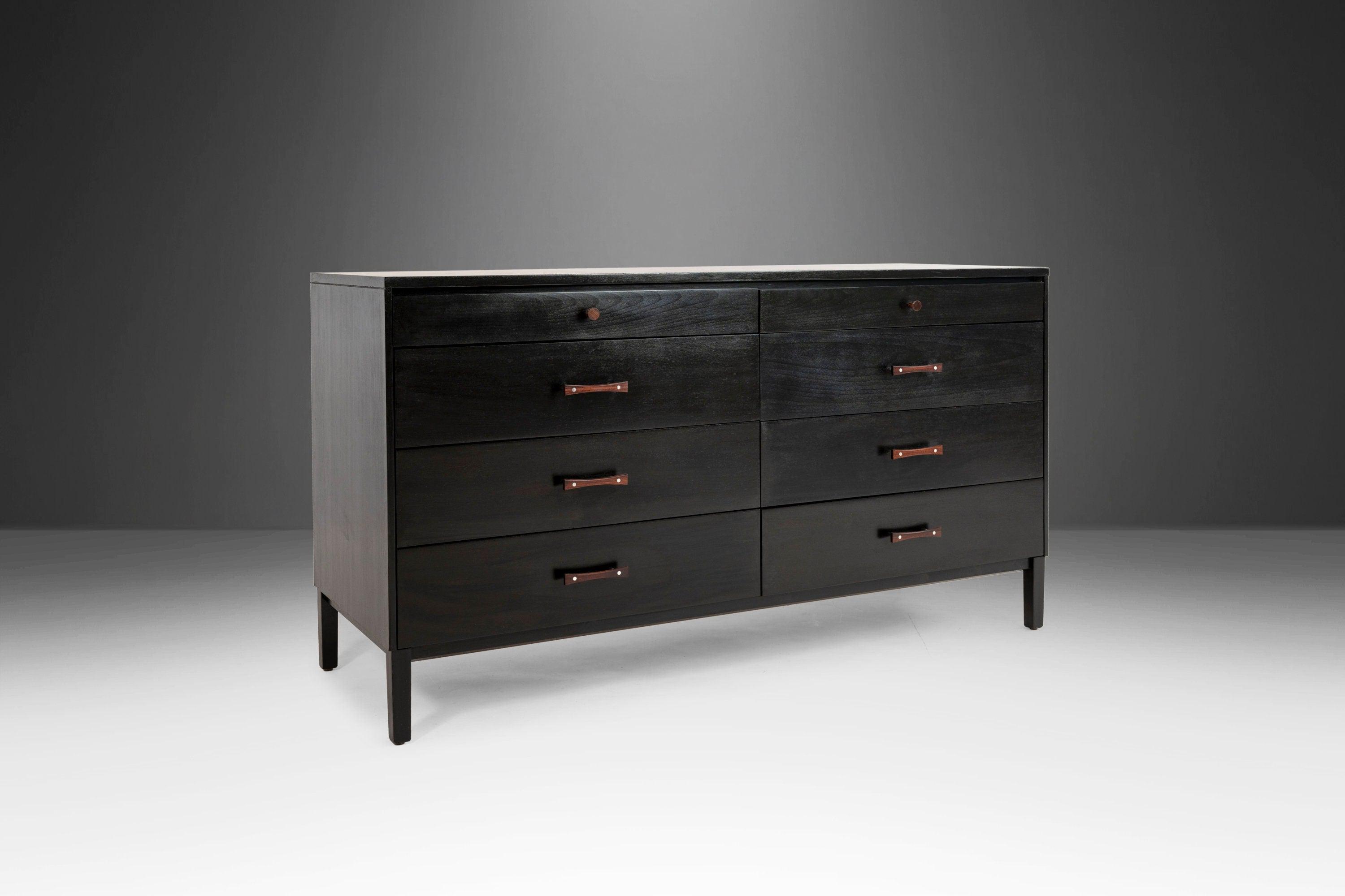 Ebonized Eight Drawer Perimeter Dresser by Paul McCobb for Winchendon