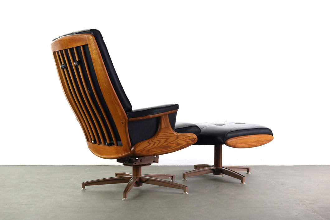 Elegant Lounge Chair and Ottoman Set by Heywood Wakefield-ABT Modern