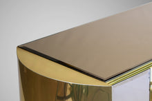 Load image into Gallery viewer, Ello Mirrored Case Piece / Credenza with Brass Accents, 1980s-ABT Modern
